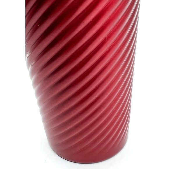 Starbucks Winter 2022‎ Holiday Red Swirl Stainless Steel Tumbler Cold Venti 24oz - Picture 15 of 16